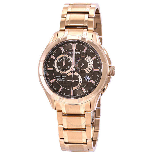 Citizen Eco-Drive Perpetual GMT Brown Dial Men's Watch BL8163-50X - The Watches Men & Co