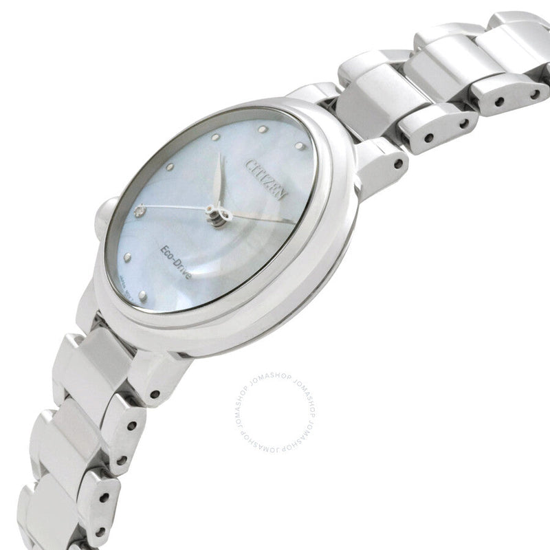 Citizen Eco-Drive White Mother of Pearl Dial Ladies Watch EM0910-80D - The Watches Men & Co #2