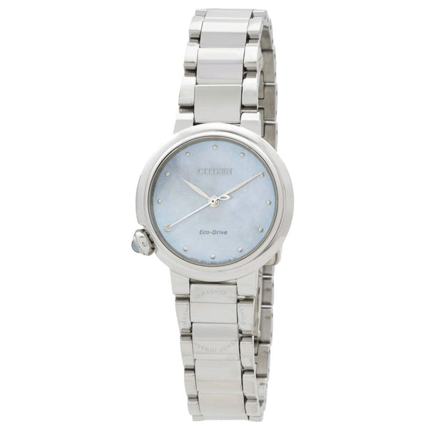 Citizen Eco-Drive White Mother of Pearl Dial Ladies Watch EM0910-80D - The Watches Men & Co