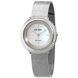 Citizen Eco-Drive Analog Perlmutt Mother of Pearl Ladies Watch EM0640-82D - The Watches Men & Co