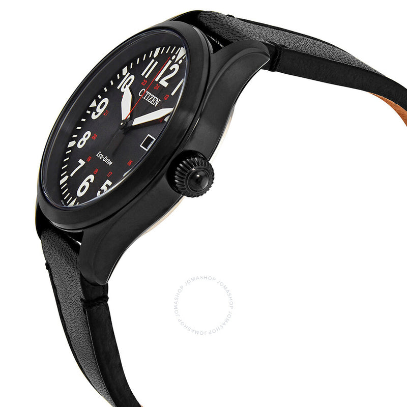 Citizen Eco-Drive Black Dial Black-plated Men's Watch BM6835-23E - The Watches Men & Co #2