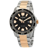 Citizen Eco-Drive Black Dial Two-tone Men's Watch AW1524-84E - The Watches Men & Co