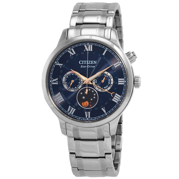 Citizen Eco-Drive Blue Dial Moon Phase Men's Watch AP1050-81L - The Watches Men & Co