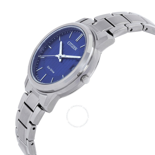 Citizen Eco-Drive Blue Dial Stainless Steel Ladies Watch FE6011-81L - The Watches Men & Co #2