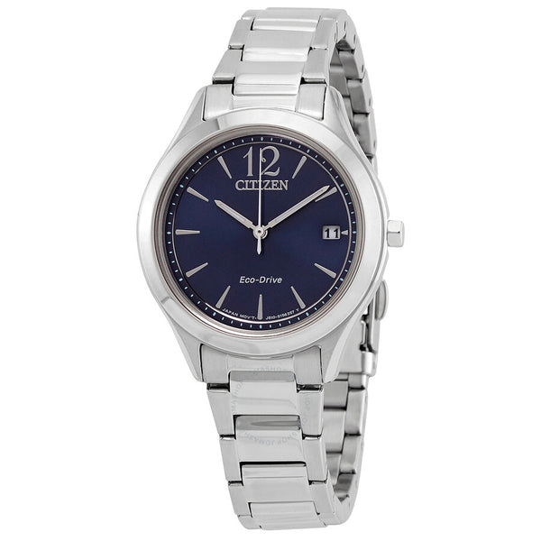 Citizen Eco-Drive Blue Dial Stainless Steel Ladies Watch FE6120-86L - The Watches Men & Co