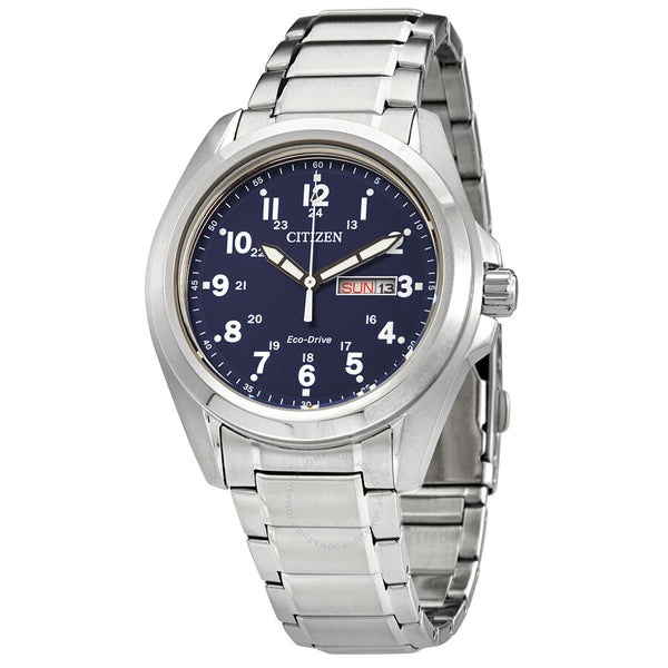 Citizen Eco-Drive Blue Dial Stainless Steel Men's Watch AW0050-58L - The Watches Men & Co