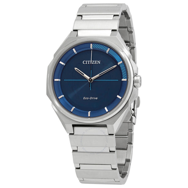 Citizen Eco-Drive Blue Dial Stainless Steel Men's Watch BJ6530-54L - The Watches Men & Co