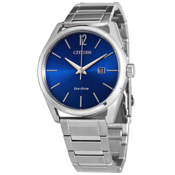 Citizen Eco-Drive Blue Dial Stainless Steel Men's Watch BM7411-83L - The Watches Men & Co