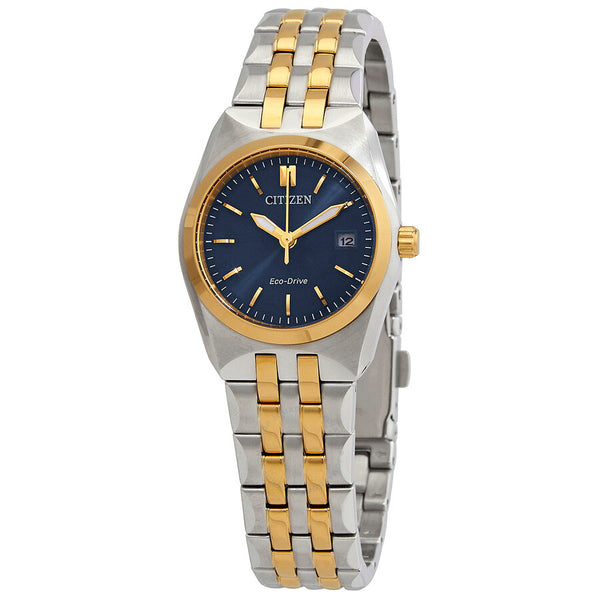Citizen Eco-Drive Blue Dial Two-tone Ladies Watch EW2294-61L - The Watches Men & Co