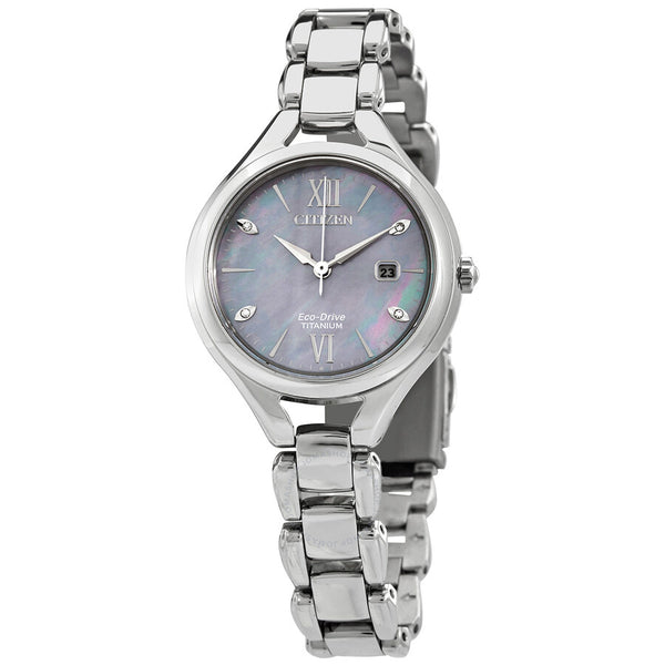 Citizen Eco-Drive Blue Mother of Pearl  Dial Ladies Watch EW2560-86X - The Watches Men & Co