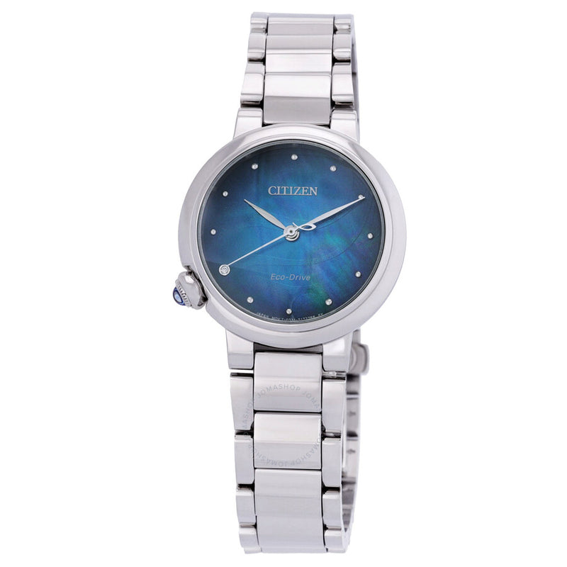 Citizen Eco-Drive Blue Mother of Pearl Ladies Watch EM0910-80N - The Watches Men & Co