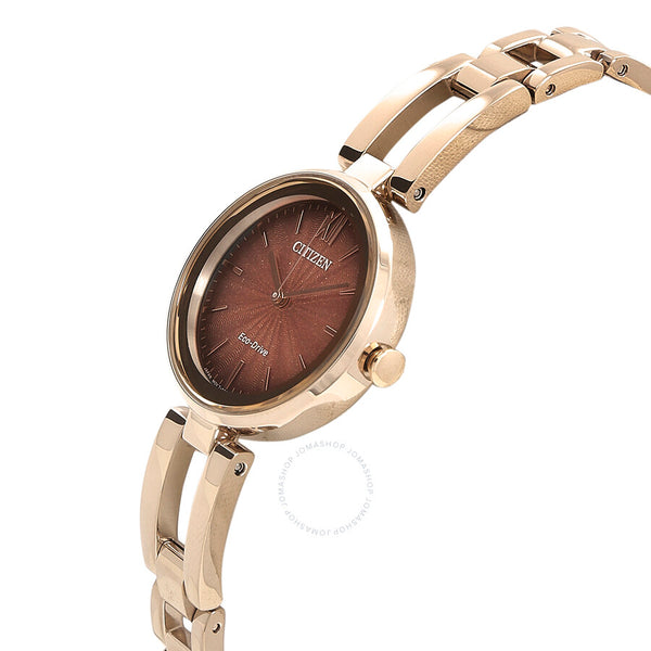 Citizen Eco-Drive Brown Dial Ladies Watch EM0809-83X - The Watches Men & Co #2