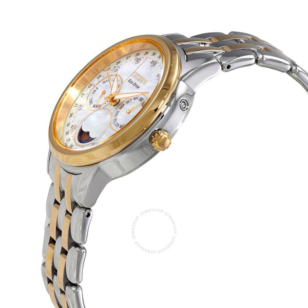 Citizen Eco-Drive Calendrier Chronograph Diamond Ladies Watch FD0004-51D - The Watches Men & Co #2