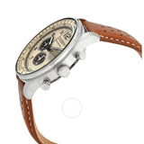 Citizen Eco-Drive Chronograph Beige Dial Brown Leather Men's Watch CA4500-16X - The Watches Men & Co #2