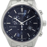 Citizen Eco-Drive Chronograph Blue Dial Men's Watch AT2140-55L - The Watches Men & Co #4