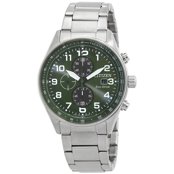 Citizen Eco-Drive Chronograph Green Dial Men's Watch CA0770-72X - The Watches Men & Co