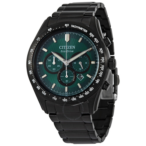 Citizen Eco-Drive Chronograph Green Dial Men's Watch CA4455-86X - The Watches Men & Co
