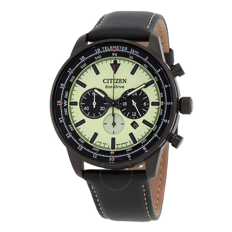 Citizen Eco-Drive Chronograph Green Dial Men's Watch CA4505-21X - The Watches Men & Co