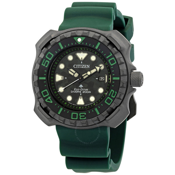 Citizen Eco-Drive Promaster Diver Green Dial Super Titanium Men's Watch BN0228-06W - The Watches Men & Co