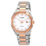 Citizen Eco-Drive White Dial Two-Tone Men's Watch BM7606-84A - The Watches Men & Co