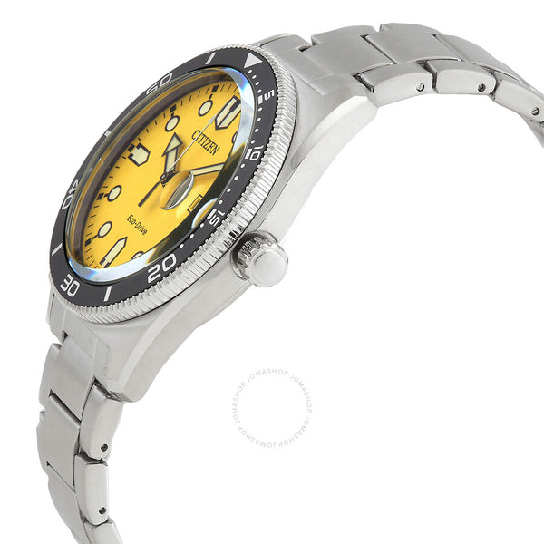 Citizen Eco-Drive Yellow Dial Men's Watch AW1760-81Z - The Watches Men & Co #2