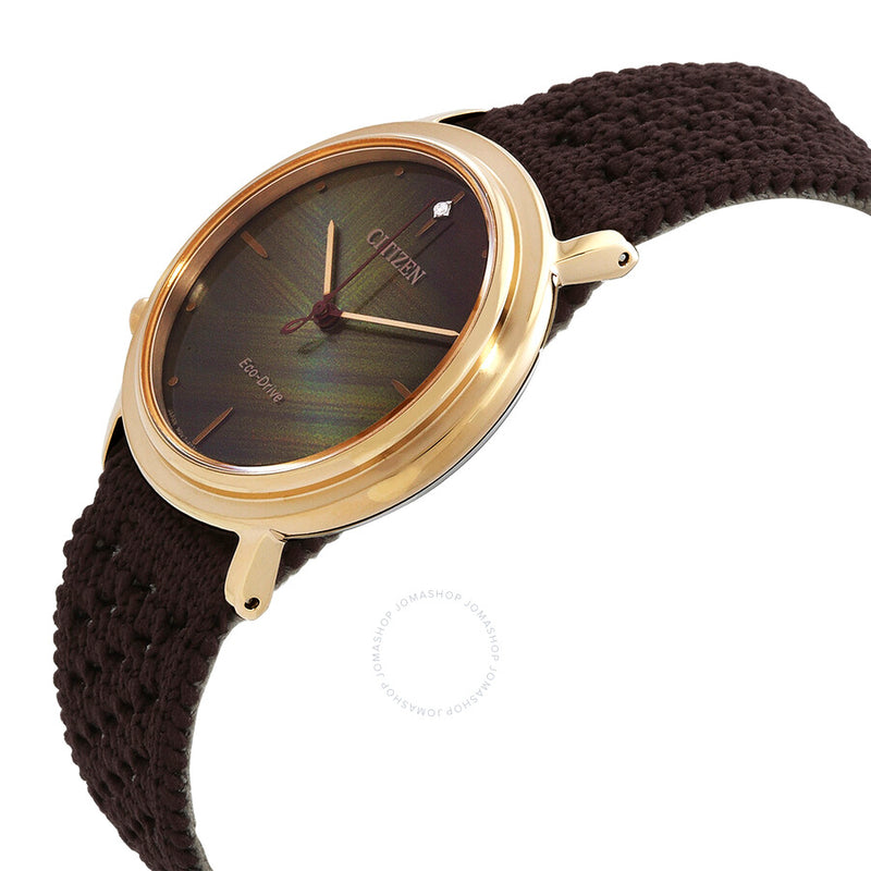 Citizen L Ambiluna Eco-Drive Brown Dial Ladies Watch EM1003-48X - The Watches Men & Co #2