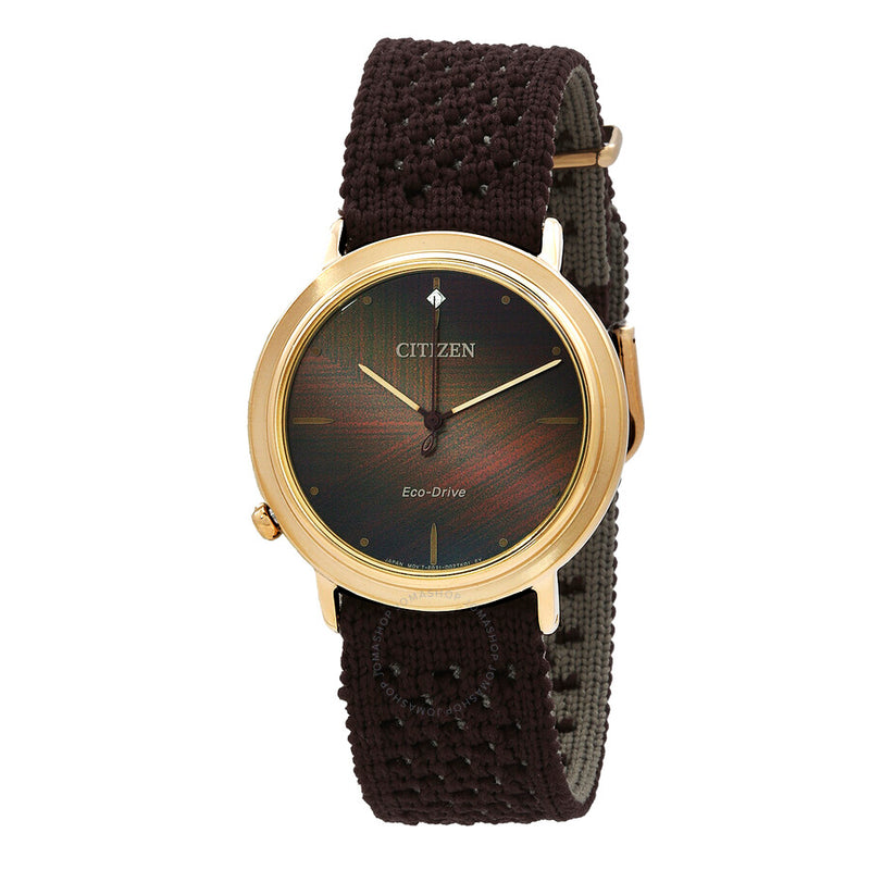 Citizen L Ambiluna Eco-Drive Brown Dial Ladies Watch EM1003-48X - The Watches Men & Co