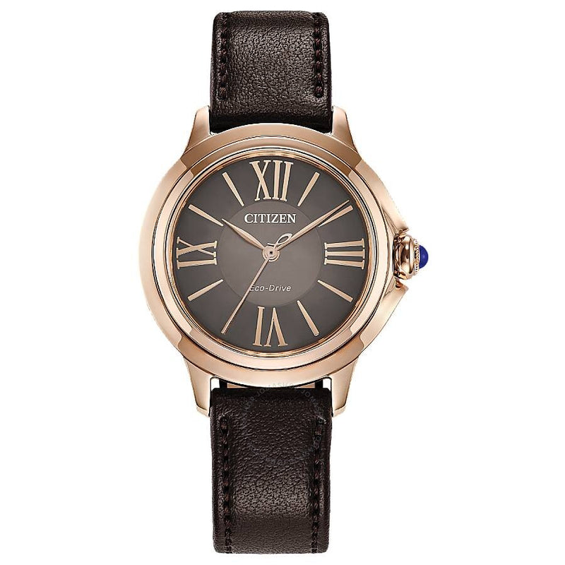 Citizen L Ceci Eco-Drive Brown Dial Ladies Watch EM1163-09X - The Watches Men & Co