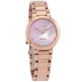 Citizen L Eco-Drive Mother of Pearl Dial Ladies Watch EM0917-81Y - The Watches Men & Co