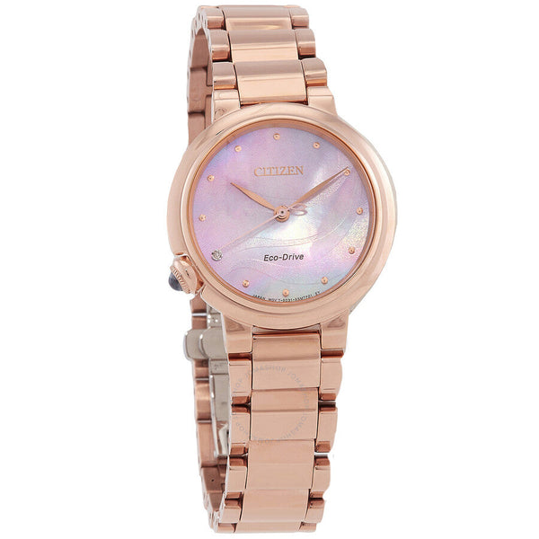 Citizen L Eco-Drive Mother of Pearl Dial Ladies Watch EM0917-81Y - The Watches Men & Co