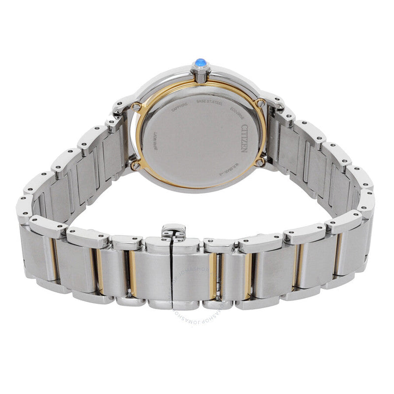 Citizen L Eco-Drive Mother of Pearl Dial Two-Tone Ladies Watch EM1104-83D - The Watches Men & Co #3