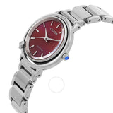 Citizen L Eco-Drive Red Mother of Pearl Dial Ladies Watch EM1090-78X - The Watches Men & Co #2