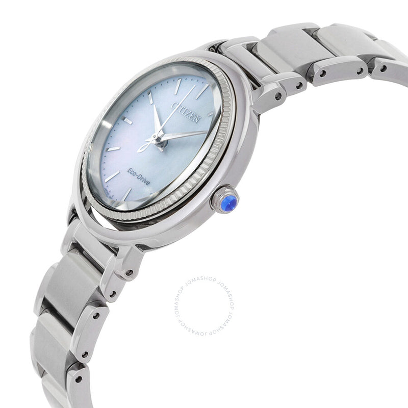 Citizen L Eco-Drive Blue Mother of Pearl Dial Ladies Watch EM1100-84D - The Watches Men & Co #2