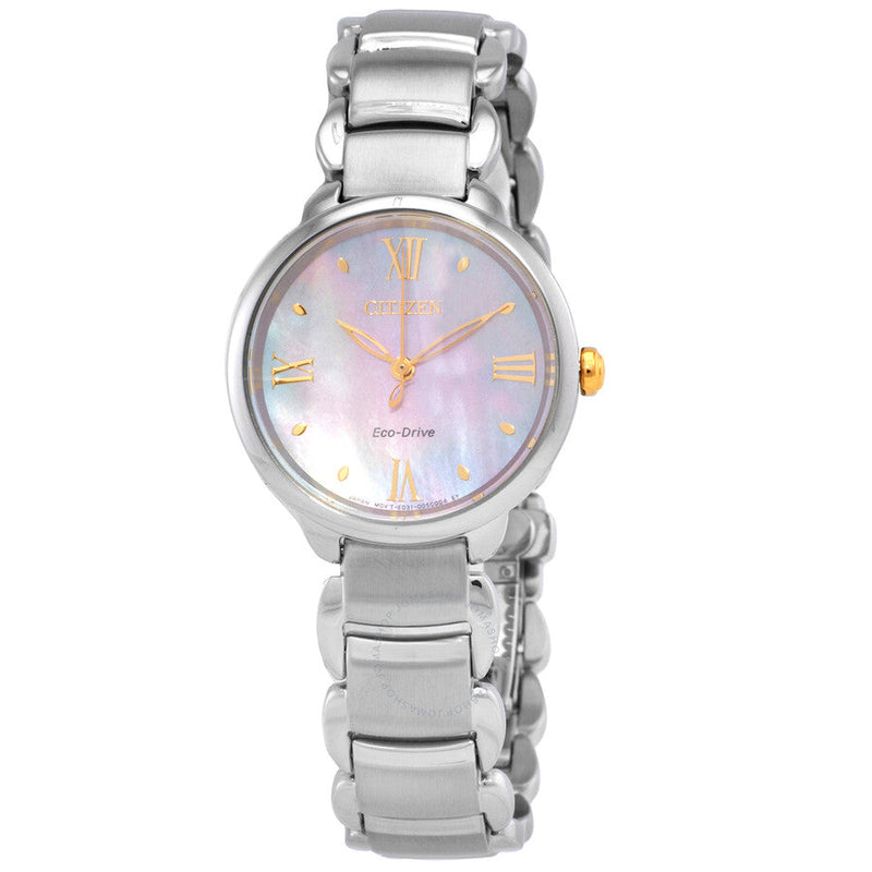 Citizen L Series Eco-Drive Mother of Pearl Dial Ladies Watch EM0927-87Y - The Watches Men & Co