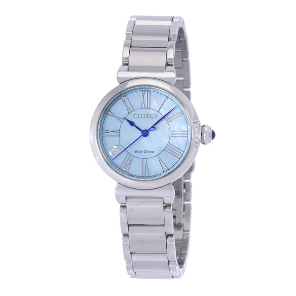 Citizen L Series Eco-Drive Mother of Pearl Dial Ladies Watch EM1060-87N - The Watches Men & Co