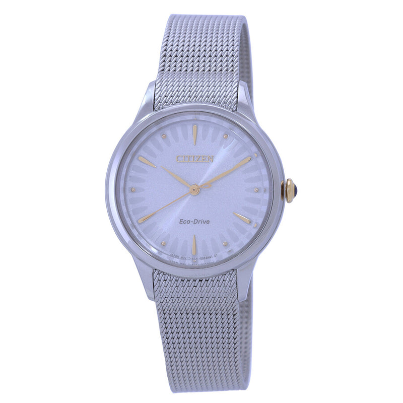 Citizen L Series Eco-Drive Silver Dial Ladies Watch EM0814-83A - The Watches Men & Co