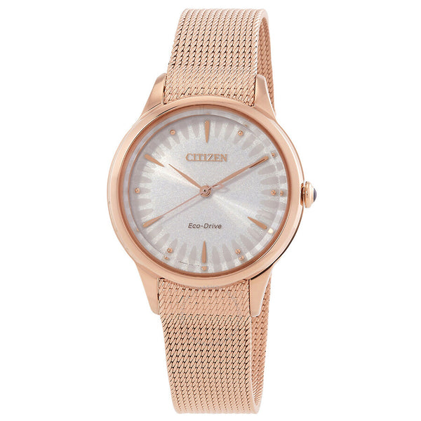 Citizen L Series Eco-Drive White Dial Ladies Watch EM1153-88A - The Watches Men & Co