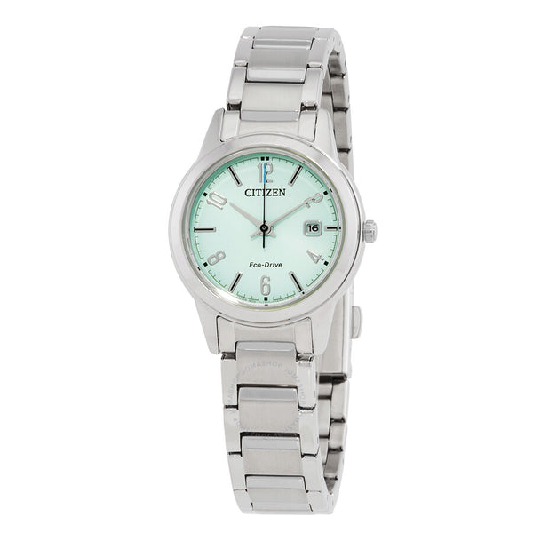 Citizen Lady Eco-Drive Green Dial Watch FE1241-71X - The Watches Men & Co