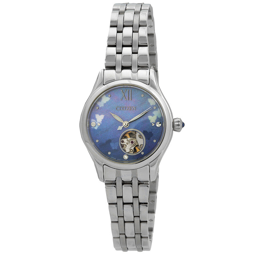 Citizen Luna Automatic Blue Dial Ladies Watch PR1040-88N - The Watches Men & Co