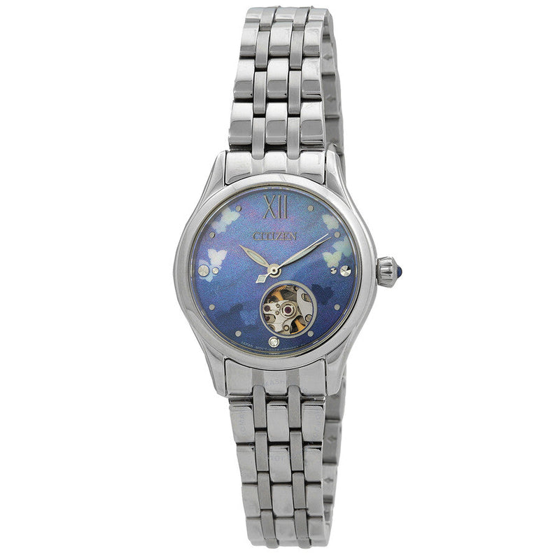 Citizen Luna Automatic Blue Dial Ladies Watch PR1040-88N - The Watches Men & Co