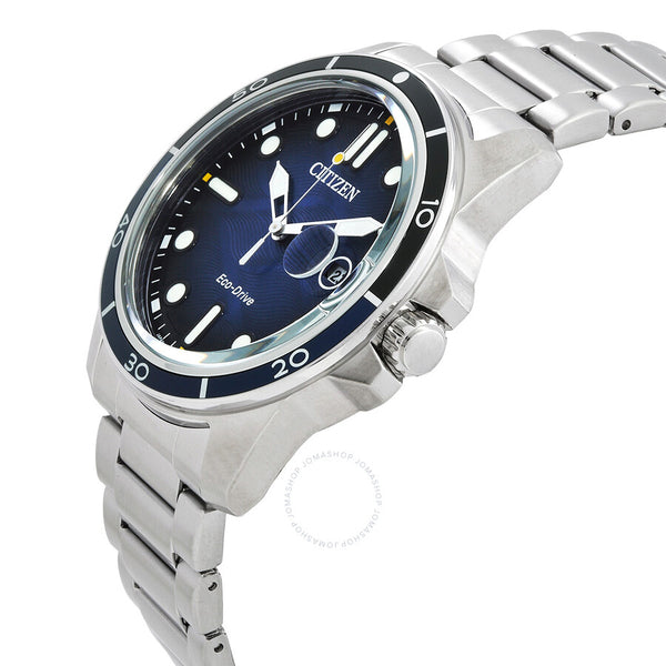 Citizen Marine 1810 Eco-Drive Blue Dial Men's Watch AW1810-85L - The Watches Men & Co #2