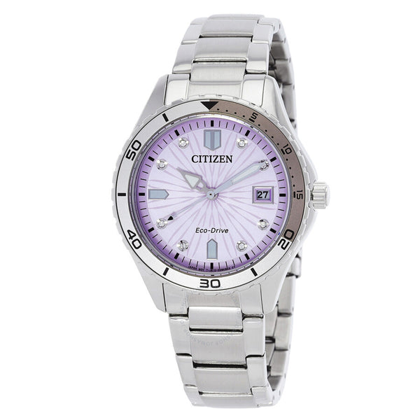 Citizen Marine Lady Eco-Drive Light Pink Dial Ladies Watch FE6170-88X - The Watches Men & Co