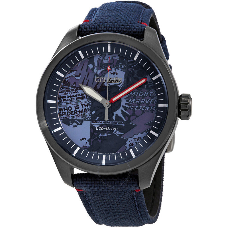 Citizen Marvel Heroes Blue Dial Men's Watch AW2037-04W - The Watches Men & Co