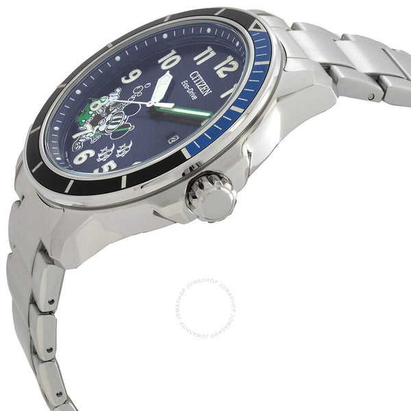 Citizen Mickey Water Sport Eco-Drive Blue Dial Men's Watch AW1529-81W - The Watches Men & Co #2