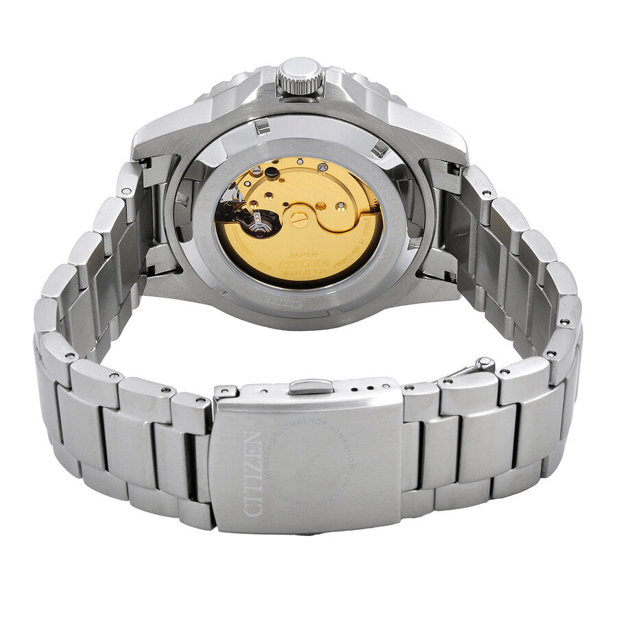 Citizen Automatic watch caseback showing gold-tone automatic movement