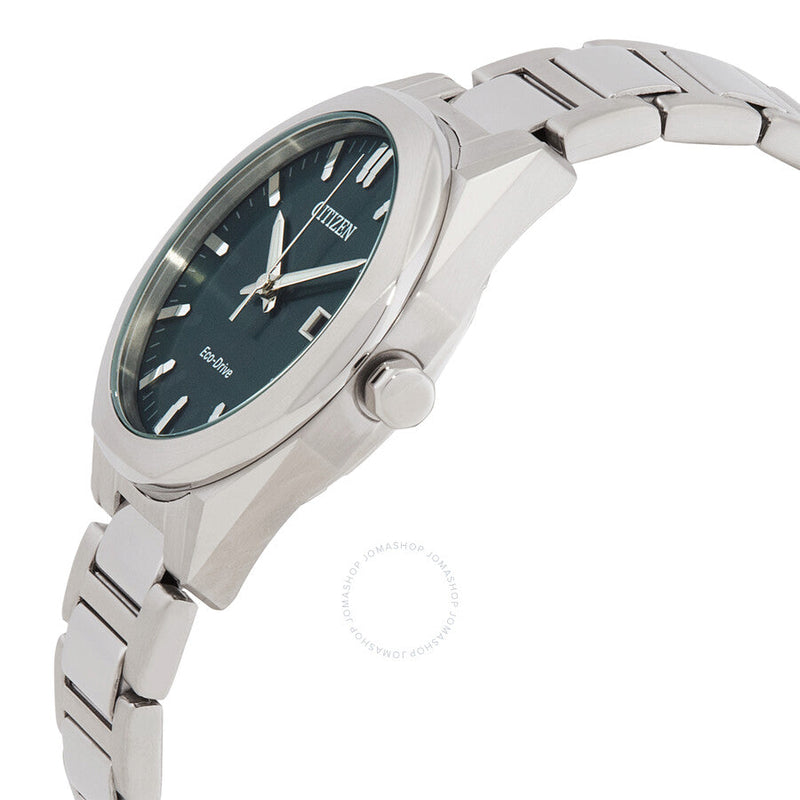 Citizen Octangle Eco-Drive Green Dial Unisex Watch BM7620-83X - The Watches Men & Co #2
