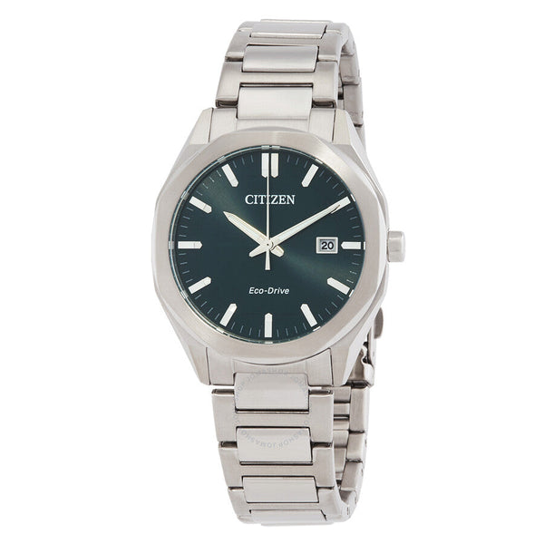 Citizen Octangle Eco-Drive Green Dial Unisex Watch BM7620-83X - The Watches Men & Co