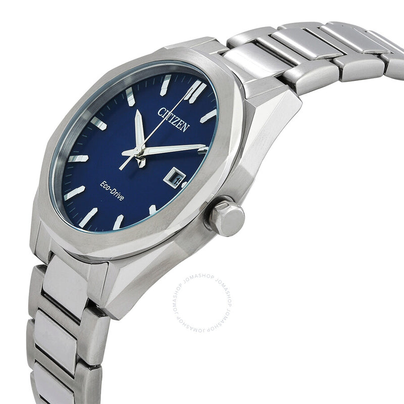 Citizen Octangle Eco-Drive Blue Dial Unisex Watch BM7620-83L - The Watches Men & Co #2