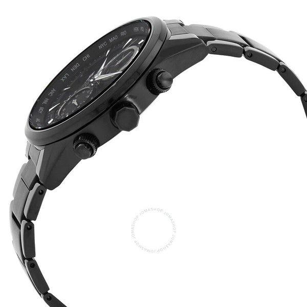 Citizen Perpetual Alarm World Time Chronograph GMT Black Dial Men's Watch AT8265-81E - The Watches Men & Co #2