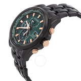 Citizen Perpetual Alarm World Time Eco-Drive GMT Green Dial Men's Watch AT9128-87X - The Watches Men & Co #2